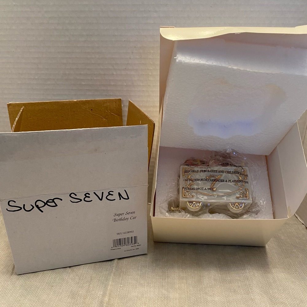 Lenox Super Seven Birthday Car for the Happy Birthday Express 24K Accents